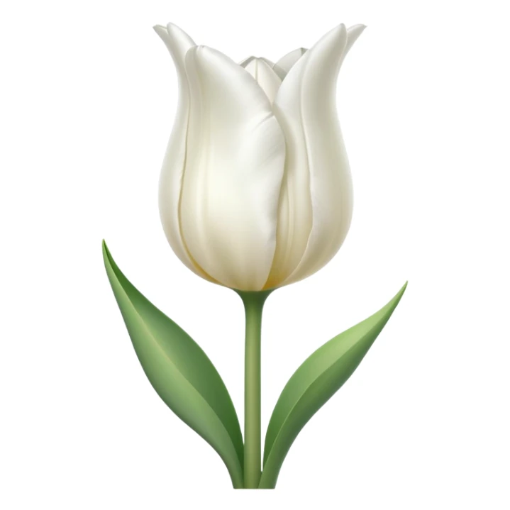 White tulip sticker