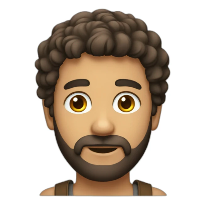 Jeune homme barbue sticker