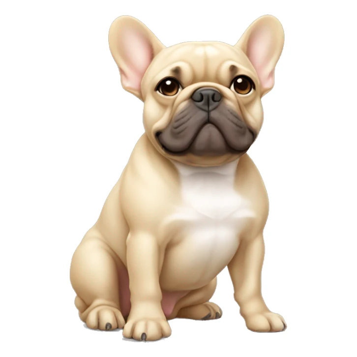 light tan french bulldog sticker