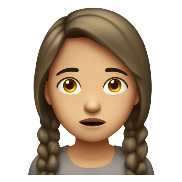 Distraught  girl with tears sticker