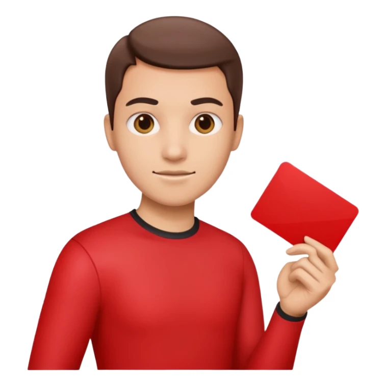 Eloji 🙂un carton rouge dans la main  sticker