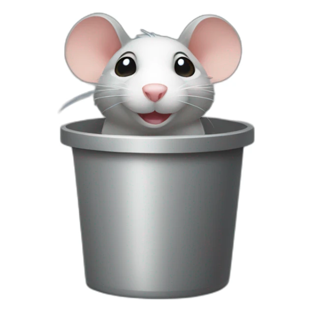 un rat dans une poubelle sticker