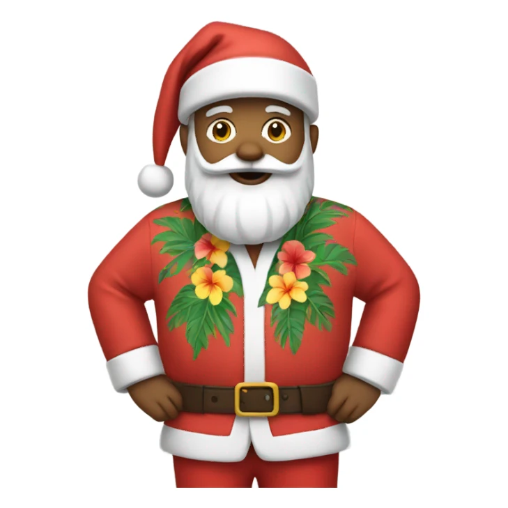Santa wearing a Hawaiian shirt  sticker