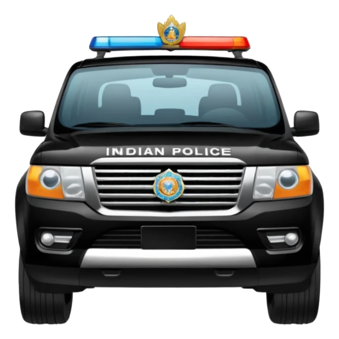Black car fo officers India suv sticker