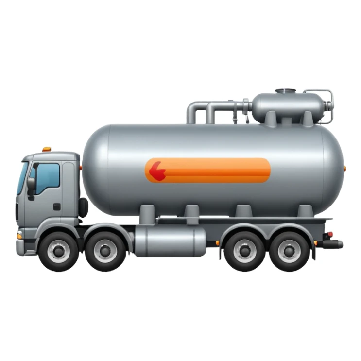 side view of a natural gas tanker truck sticker