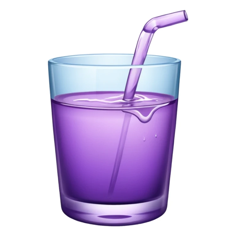 glass of purple water sticker