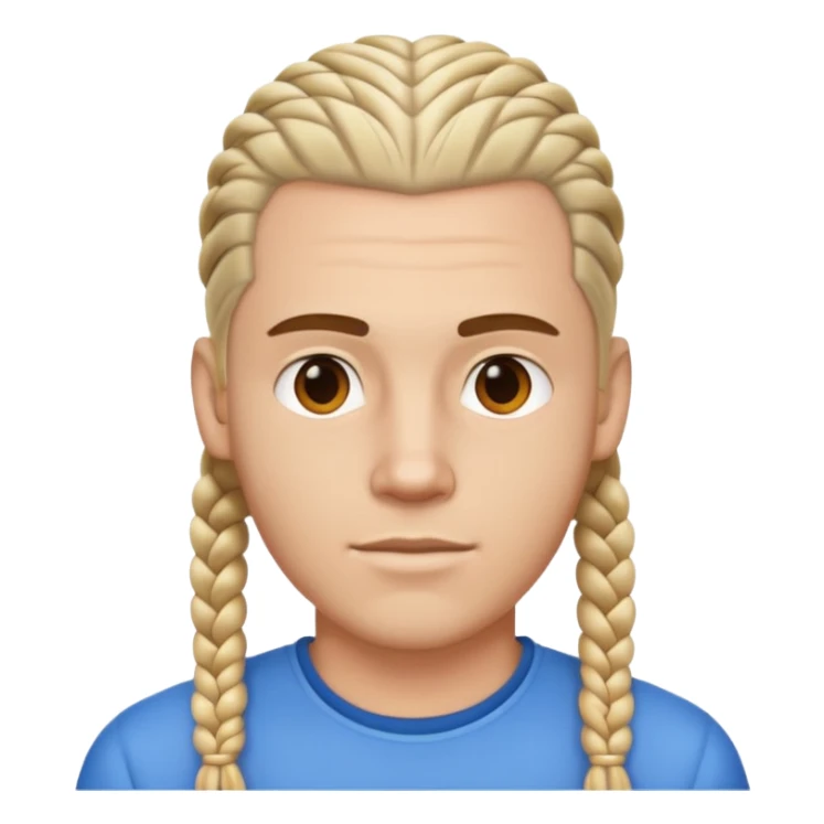 White guy with cornrows sticker