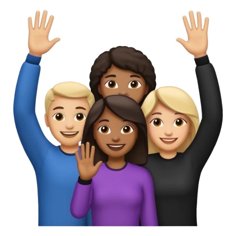Foursome mmff emoji of black people enony sticker