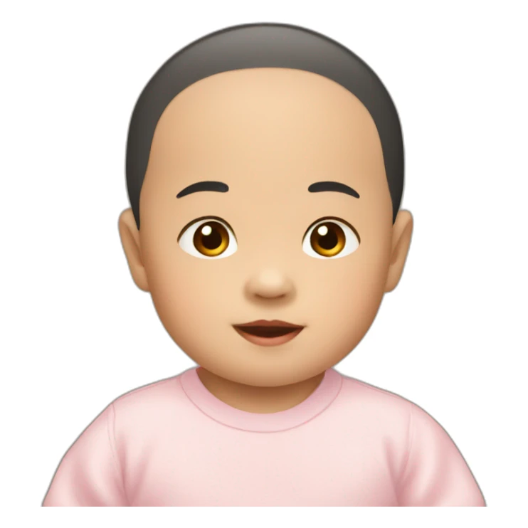 a photo of asian baby sticker
