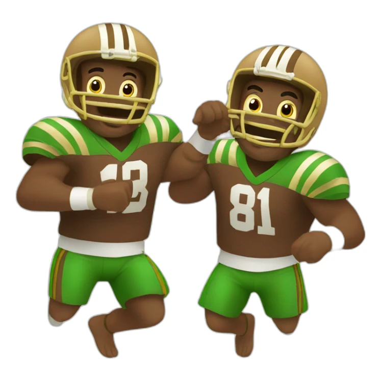 two guys doing tiki-tala playing football sticker
