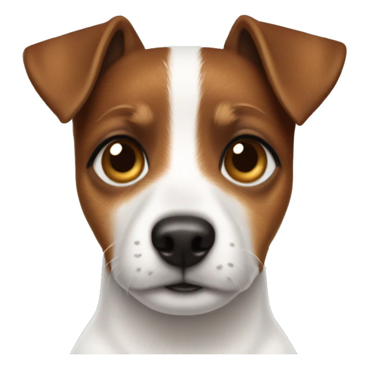 Jack Russel terrier and brown hair Slavic girl sticker