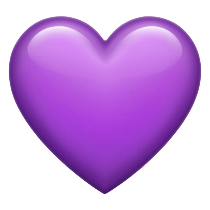 purple heart with a glossy highlight sticker