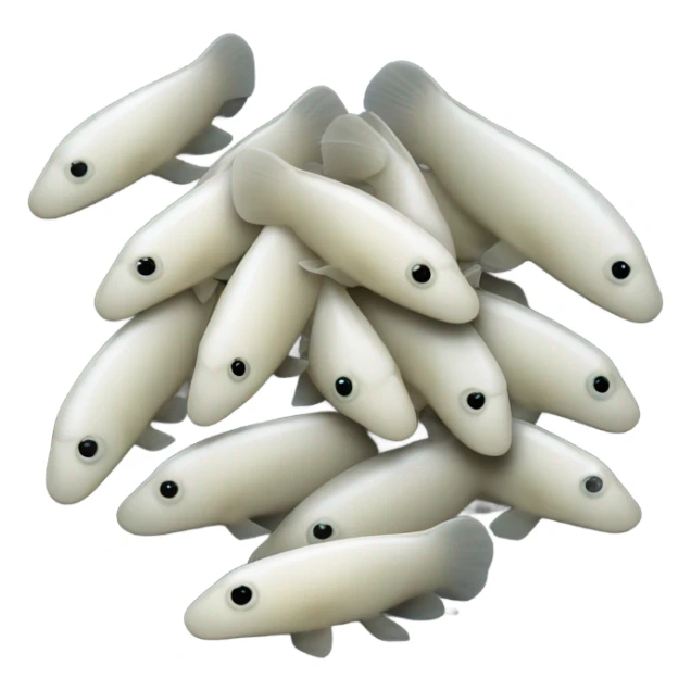 lots of little white tadpoles sticker