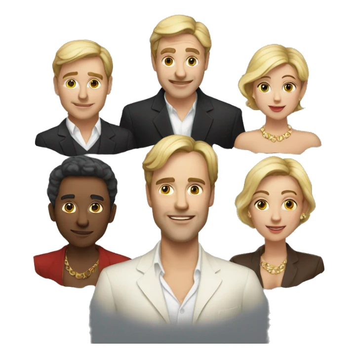 veporvawe group of rich people sticker