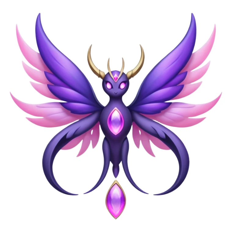 Pokemon legendary purple and pink lunala sticker