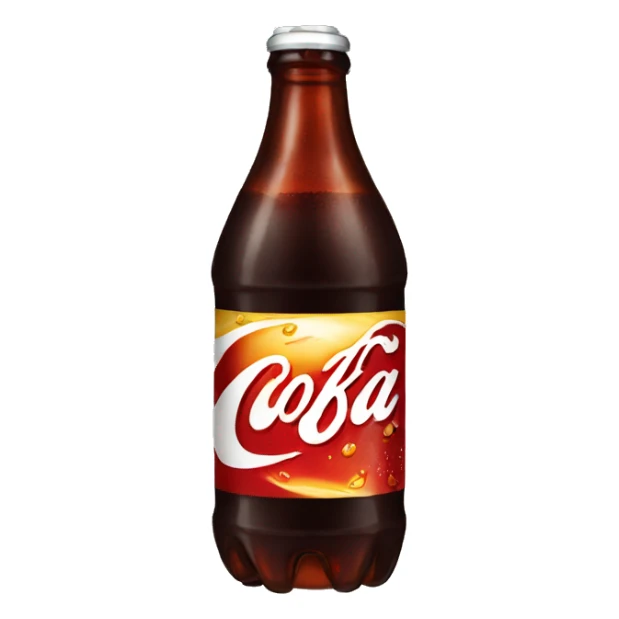 a bottle of coka cola sticker