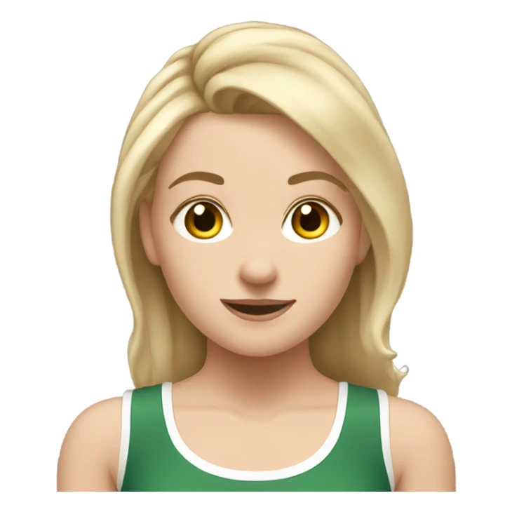 white girl with dirty blonde hair doing gymnastics sticker