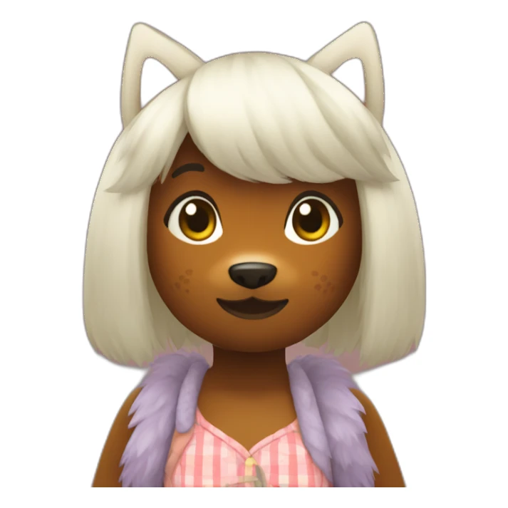 animal crossing furry croatian girl sticker