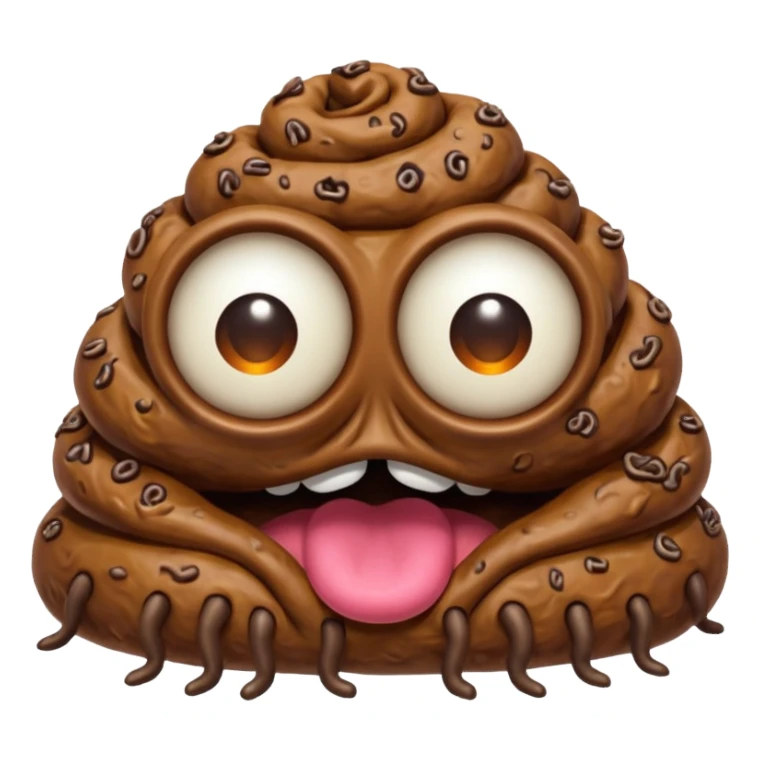 D&D beholder made out of poop sticker