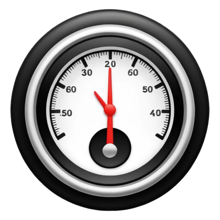 depth meter gauge, no numbers, simple and clear, emoji style sticker