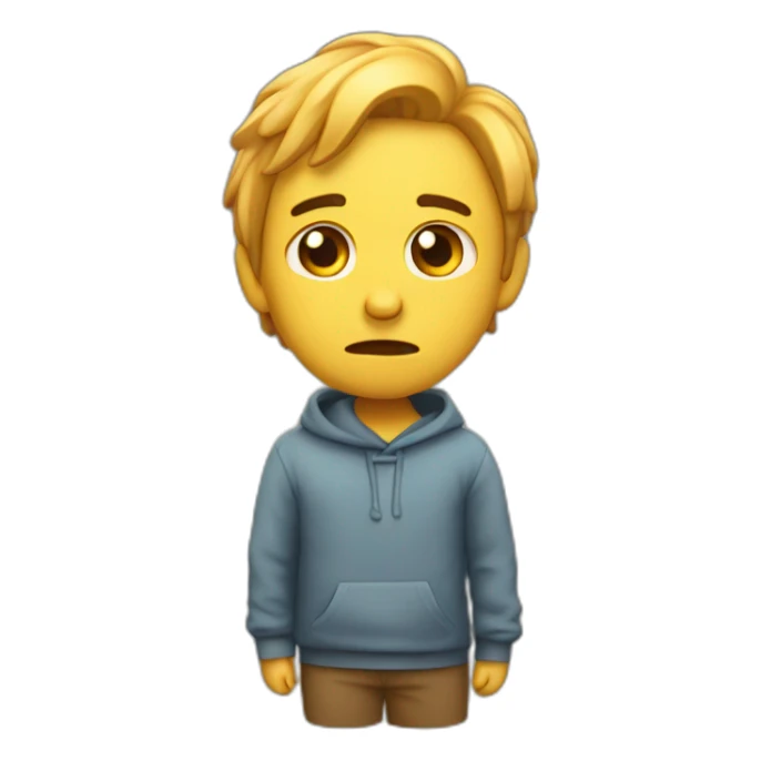 Sad 3d emoji  sticker