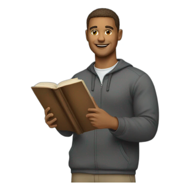 a coach with a book in his hands sticker