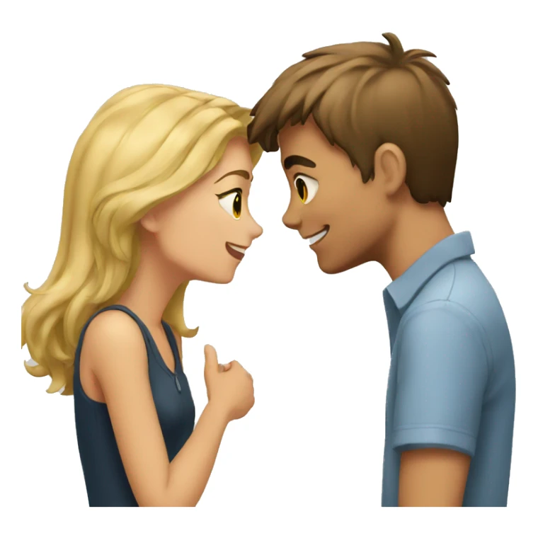 boy flirting with girl sticker