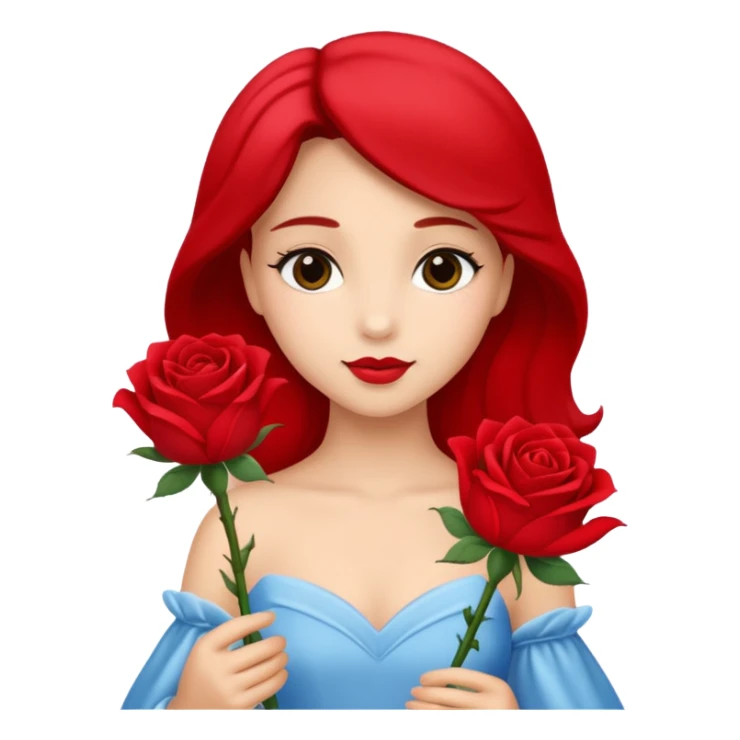 Red rose princess sticker