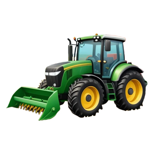 An icon representing a farming simulator, with a detailed tractor plowing fields under a bright sky. The design includes farming tools, crops, and barns, symbolizing the immersive experience of managing a farm. Transparent background emphasizes the peaceful yet hardworking nature of the game. sticker