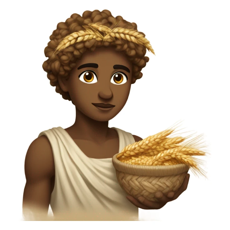 Demetra(greek goddess) as a boy sticker