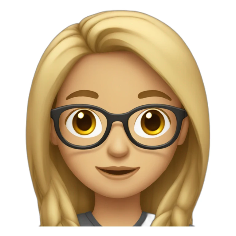 The girl with glasses and long hair is a programmer sticker