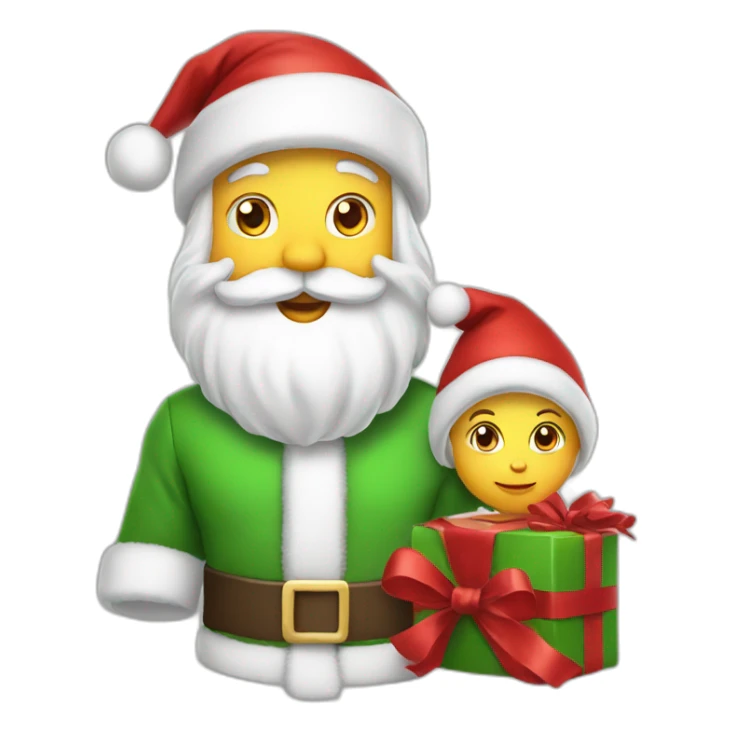 Santa Claus with Mother Christmas  sticker
