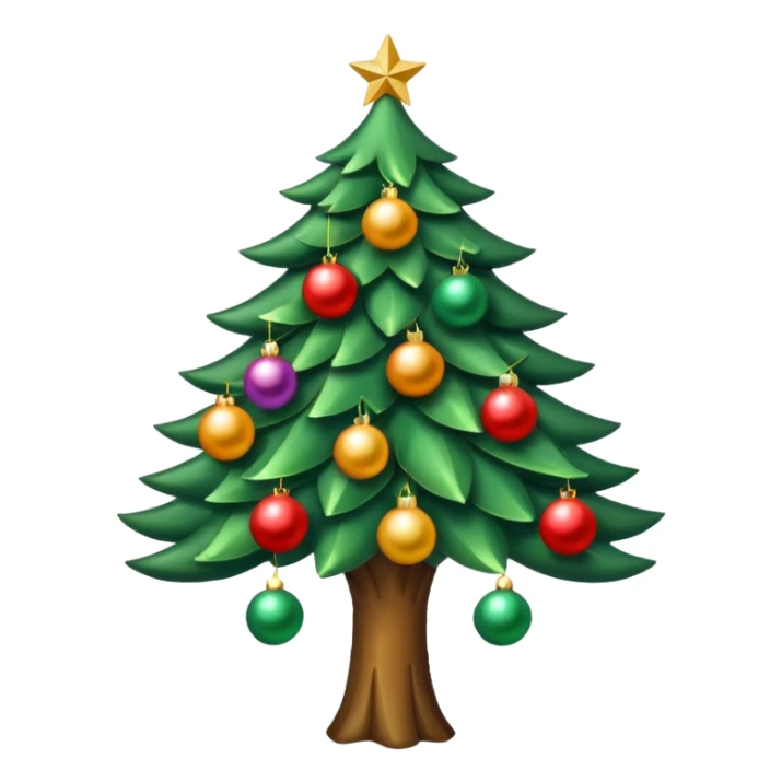 un arbol con esferas navideñas sticker