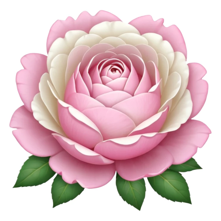 White rose and pink peonie sticker