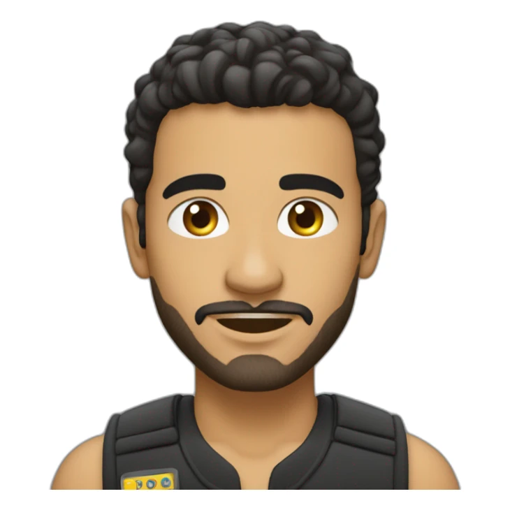 Oussama Ammar qui tiens une pancarte sticker