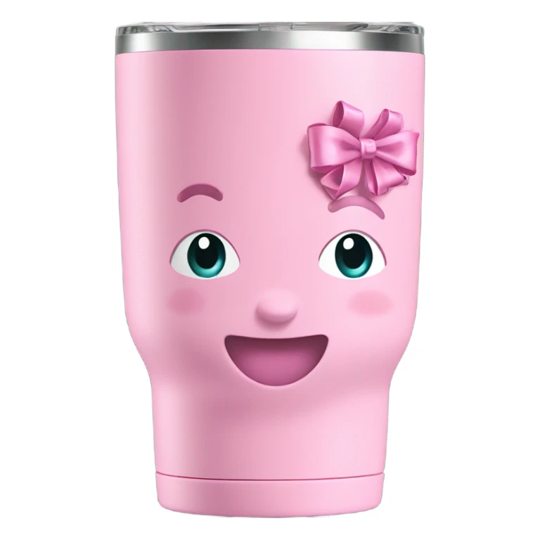 Pink Stanley 44 oz tumbler with bows on it  sticker