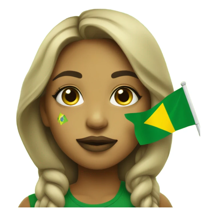 Brazil emoji girl lip sticker