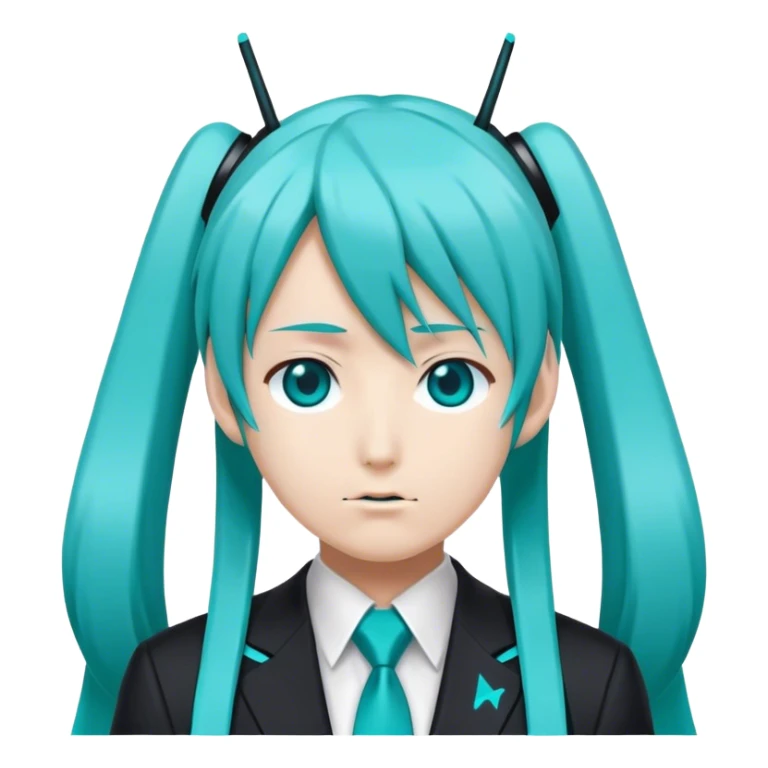 Donald trump dressed as Hatsune Miku sticker
