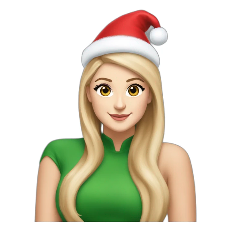 Ariana Grande with Meghan Trainor as santa (full height) sticker