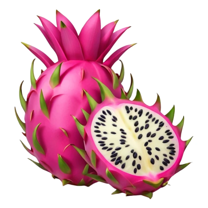Dragon fruit emoji not spiny outside of dragonfruit no seeds sticker