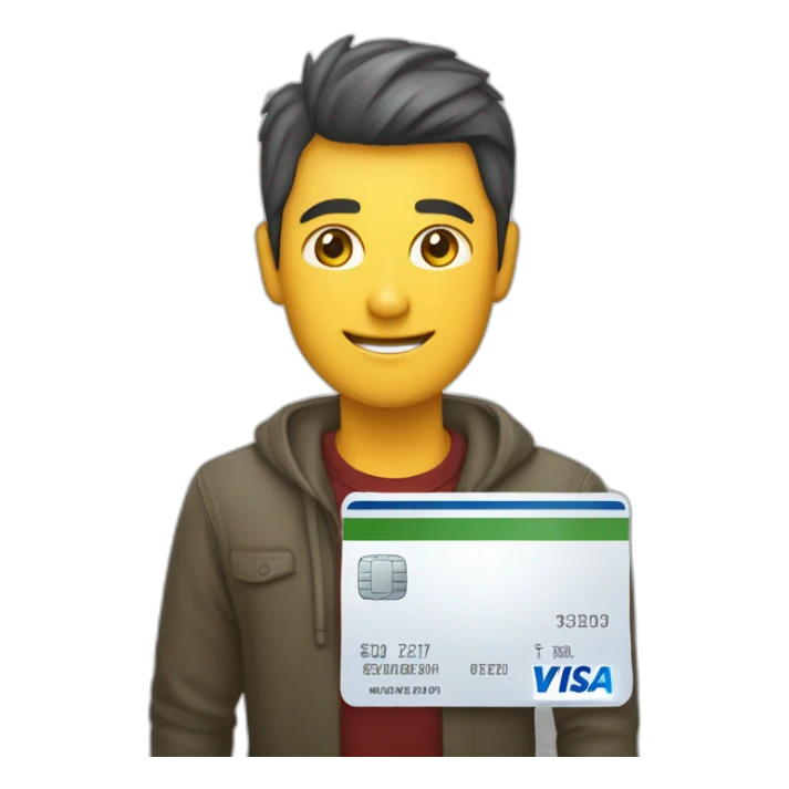 crie um cartao de credito ou debito com o nome VISA  sticker