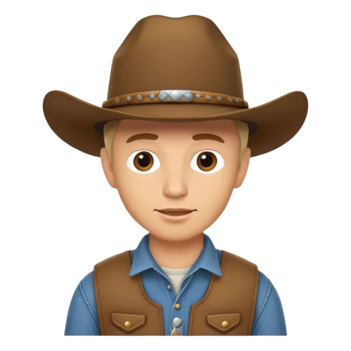 Slack emoji cowboy developer going crazy with deploy to master. Make it look like a slack emojii sticker