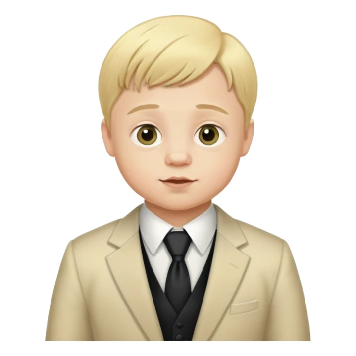 blonde boy in formal attire Down’s syndrome  sticker