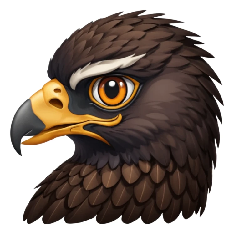 Cabeza de Alcón malvado viendo al frente sticker