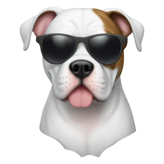 American bulldog wearing shades sticker