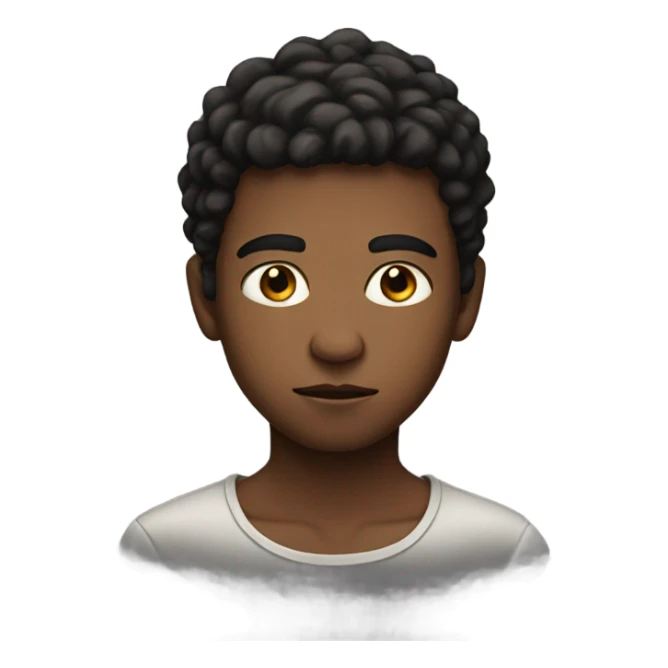 striking portrait of young male sticker