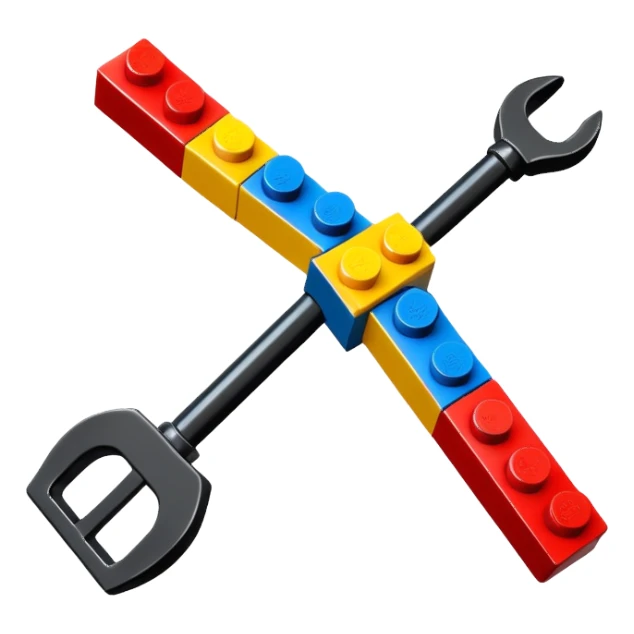 The bow icon in the form of a lego constructor sticker