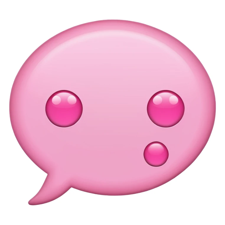 crée moi une bulle de conversion comme sa « 💬 » sans visage à l’interieur avec trois petit point de couleur pink sticker