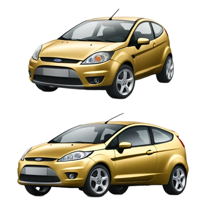 Ford Fiesta 2004 gold color sticker