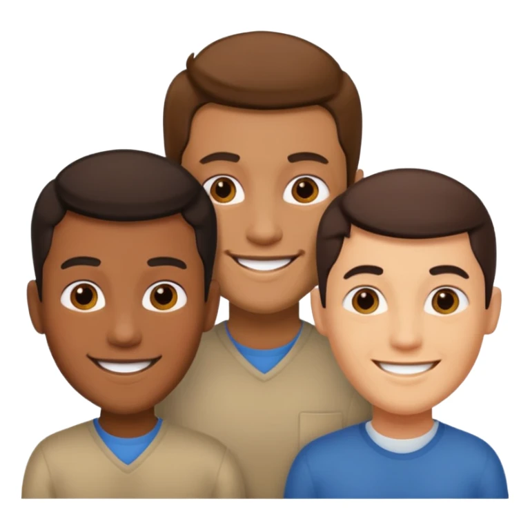 Three men friends sticker